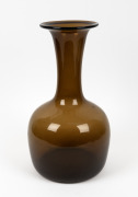HOLMEGAARD&nbsp;Danish vintage&nbsp;brown art glass vase, 43cm high