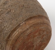 Studio pottery vase with brown crackle glaze finish, monogram mark near base, ​​​​​​​30cm high - 3