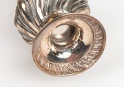An antique sterling silver sugar caster, together with an antique sterling silver bonbon dish with repousse decoration, (2 items), ​​​​​​​the caster 22cm high, 5.7 grams total. - 3