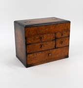 An antique Japanese trinket box with lift-top and five drawers, 19th/20th century, 27cm high, 32cm wide, 20cm deep