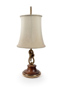 A nautical themed table lamp and shade, 20th century, ​​​​​​​88cm