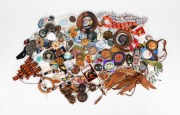 Assorted costume jewellery including many new exampls and also many Australian hand-painted examples, (qty)