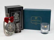 A boxed Haig Dimple Royal decanter; together with a boxed set of six Bohemian lead crystal whisky tumblers, (new old stock), the decanter 22cm high