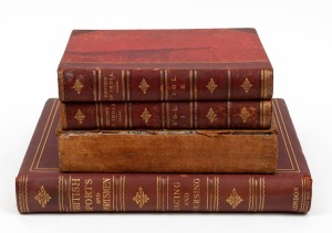 "HISTORY OF INDIA" by James Grant, published by Cassell Petter & Galpin, 2 vol. in red cloth half morocco; together with "BRITISH SPORTS AND SPORTSMEN, RACING AND COURSING", limited edition of 1000 copies in red full morocco with gilt lettering; and "Jour
