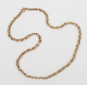 A vintage 9ct gold necklace, 20th century, 44cm long 11 grams.