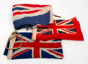 UNION JACK British flag, New Zealand flag, and British naval flag, mid 20th century, (3 items), the largest 62 x 130cm