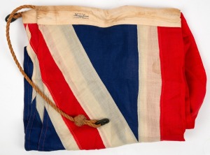 UNION JACK British flag, stitched cotton and linen, mid 20th century, ​​​​​​​90 x 180cm