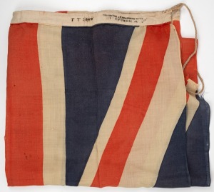 UNION JACK British flag, dyed cotton,&nbsp;made in Melbourne, mid 20th century, ​​​​​​​110 x 205cm