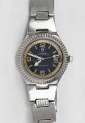 TUDOR "Oysterdate Ranger II" vintage gents wristwatch in stainless steel case with date window, Arabic quarters and baton numerals, original bracelet and clasp, 4cm wide including crown