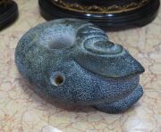 Hongshan culture (3500 B.C.-2200 B.C.) ancient Chinese carved jade Zhulong (Pig Dragon), 16cm high - 3