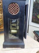 An antique English George III two train spring table clock, circa 1790, 51cm high, 26cm wide, 17cm deep. - 2