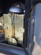 An antique English George III two train spring table clock, circa 1790, 51cm high, 26cm wide, 17cm deep. - 4