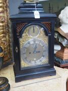 An antique English George III two train spring table clock, circa 1790, 51cm high, 26cm wide, 17cm deep. - 7