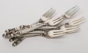 GEORG JENSEN "Acorn" pattern Danish sterling silver cutlery set for twelve, (96 pieces), 2500+ grams silver weight not including the knives - 9