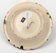 BENDIGO pottery candle holder with mottled glaze, 19th century, ​​​​​​​6cm high, 14cm diameter - 4