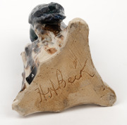 HENRY HATTON BECK rare pottery parrot vase, incised "H. H. Beck", 12.5cm high - 4