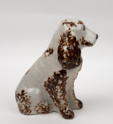 SUNSHINE PORCELAIN COMPANY rare ceramic dog statue, circa 1920s, 24cm high - 3