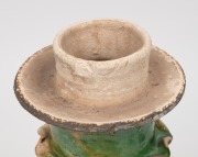 JAMES CAMPBELL pottery antique terrace urn with brown and green majolica glaze, 19th century, manufactured in two sections, 67cm high overall, 39cm wide - 6