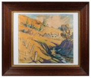 DORA WILSON (1883-1946), (farm scene), watercolour, signed lower left "Dora L. Wilson", ​​​​​​​37 x 42cm, 55 x 65cm overall - 2