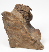 WILLIAM RICKETTS pottery bust of an Aboriginal boy, mounted on granite stone, 35cm high, 35cm wide, 27cm deep - 3