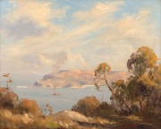 GORDON COUTTS (1868-1937), Harbour Entrance, (Sydney), oil on board, titled verso, 30 x 38cm, 39 x 46cm overall