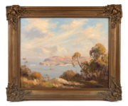 GORDON COUTTS (1868-1937), Harbour Entrance, (Sydney), oil on board, titled verso, 30 x 38cm, 39 x 46cm overall - 2