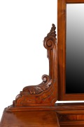 A fine quality antique Australian huon pine dressing table with finely selected veneers, carved decoration and turned finials, Melbourne origin, circa 1875, ​​​​​​​178cm high, 122cm wide, 52cm deep - 2