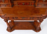A fine quality antique Australian huon pine dressing table with finely selected veneers, carved decoration and turned finials, Melbourne origin, circa 1875, ​​​​​​​178cm high, 122cm wide, 52cm deep - 4