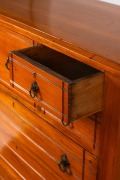An antique Australian kauri pine chest of seven drawers with incised decoration and brass swing handles, Baltic pine secondary timbers, Melbourne origin, circa 1890, 113cm high, 119cm wide, 50cm deep - 3