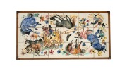 JOHN PERCEVAL hand-painted tile top coffee table, signed "John Perceval '50", 45cm high, 97cm wide, 50cm deep - 3
