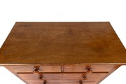 AUSTRALIAN CLUB antique Colonial Australian cedar five drawer chest with cross banded moulded edge and red pine secondary timbers, 19th century, 116cm high, 113cm wide, 55cm deep - 4
