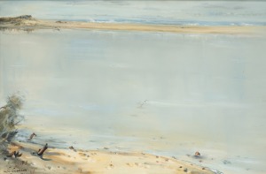 NEIL DOUGLAS (1911-2003), (Lakes Entrance), oil on canvas, signed lower left "Neil Douglas", 60 x 90cm, 72 x 102cm overall.