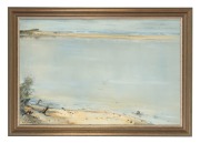NEIL DOUGLAS (1911-2003), (Lakes Entrance), oil on canvas, signed lower left "Neil Douglas", 60 x 90cm, 72 x 102cm overall. - 2