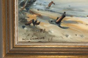 NEIL DOUGLAS (1911-2003), (Lakes Entrance), oil on canvas, signed lower left "Neil Douglas", 60 x 90cm, 72 x 102cm overall. - 3