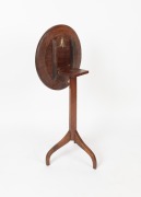 An early Colonial Australian tilt-top wine table with crab legs, cedar inlaid with Australian specimen woods including huon pine, blackwood and others, Tasmanian origin, early to mid 19th century, 73cm high, 48cm diameter - 3