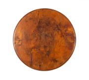 A Colonial Australian huon pine wine table with one piece slab top, Tasmanian origin, mid 19th century, 77cm high, 56cm diameter - 2