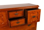 An antique Australian huon pine and kauri pine seven drawer chest with nickel plated handles, Melbourne origin, circa 1890, 122cm high, 120cm wide, 46cm deep - 3