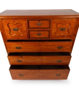 An antique Australian huon pine and kauri pine seven drawer chest with nickel plated handles, Melbourne origin, circa 1890, 122cm high, 120cm wide, 46cm deep - 4