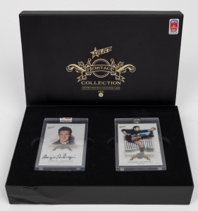 SELECT HERITAGE COLLECTION CARLTON: Two Heritage Series 1 cards for Sergio Silvagni - one signed (HS1 #079/100) and one unsigned (H1 #314/500), both presented in maker's card safe.