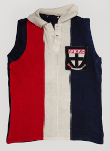Ross Oakley's short-sleeved St Kilda guernsey with number 12 on back, worn by Oakley during the home and away season as well as the second semi final in 1966, during which he sustained the knee injury that caused him to be absent from the Grand Final matc