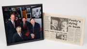 Original 1988 Ross Oakley caricature dummy that featured during episodes of the 'Rubbery Figures' television series, which screened in various forms from 1984 to 1990. Accompanied by a 24 x 24cm framed photograph from June 1988 when Oakley was awarded an - 5