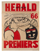 WEG: Ross Oakley's personal souvenir&nbsp;poster celebrating St Kilda's 1966 premiership, 50.5 x 66.5cm.