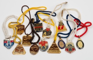 Ross Oakley's 1979-1989 range of membership fobs for the VFL, VFA, Hawthorn FC, and Melbourne Cricket Club (of which one stamped #4). (13 items)