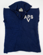 Ross Oakley's Wesley football guernsey, worn during the 1959-61 seasons in which the Wesley team won all three Associated Public Schools Premierships. Accompanied by a combined APS guernsey worn against the High Schools team, together with his 1961 Triple - 4