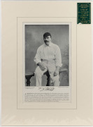 A collection of full-page images (with relevant biographical details) by E. Hawkins & Co., as reproduced in "Famous Cricketers and Cricket Grounds" [1895], comprising of Alick Bannerman,&nbsp;J.M. Blackham, G.J. Bonnor, William Bruce, George Giffen, H. Graham, - 2