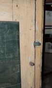 A yellow and green painted one door cabinet, South Australian origin, 19th century, nicely branded interior timbers "Curlew Brand", - 5