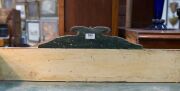 A yellow and green painted one door cabinet, South Australian origin, 19th century, nicely branded interior timbers "Curlew Brand", - 7