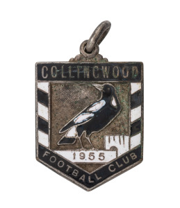 1955 COLLINGWOOD Membership fob (#605) by K.G. Luke. The first year in which Collingwood used these popular items. Now very scarce; we have previously only offered two examples: one in May 2013 sold for $2,400 (including BP), and the other in August 2014 