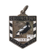 1955 COLLINGWOOD Membership fob (#605) by K.G. Luke. The first year in which Collingwood used these popular items. Now very scarce; we have previously only offered two examples: one in May 2013 sold for $2,400 (including BP), and the other in August 2014 