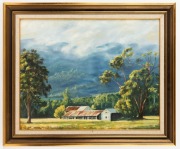 IVAN GOLDSMITH, Wesburn farm near Warburton, oil on board, signed lower right, titled verso, 40 x 50cm.